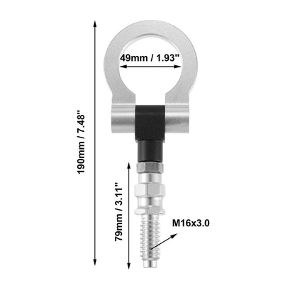 Front Tow Hook for BMW 325i 335i - Silver Tone (2006-2013)