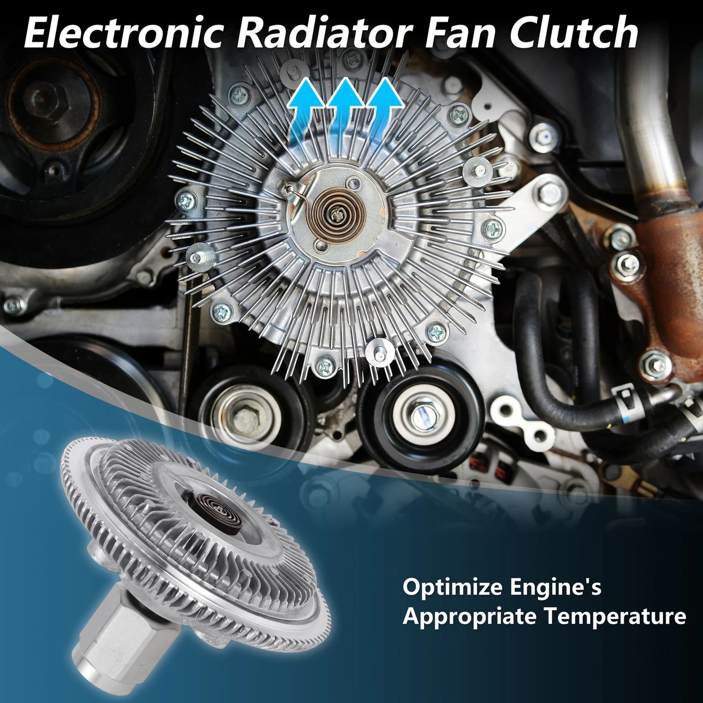 Engine 4.7L V8 Cooling Fan Clutch for Dodge Ram 1500 (2002 - 2004)