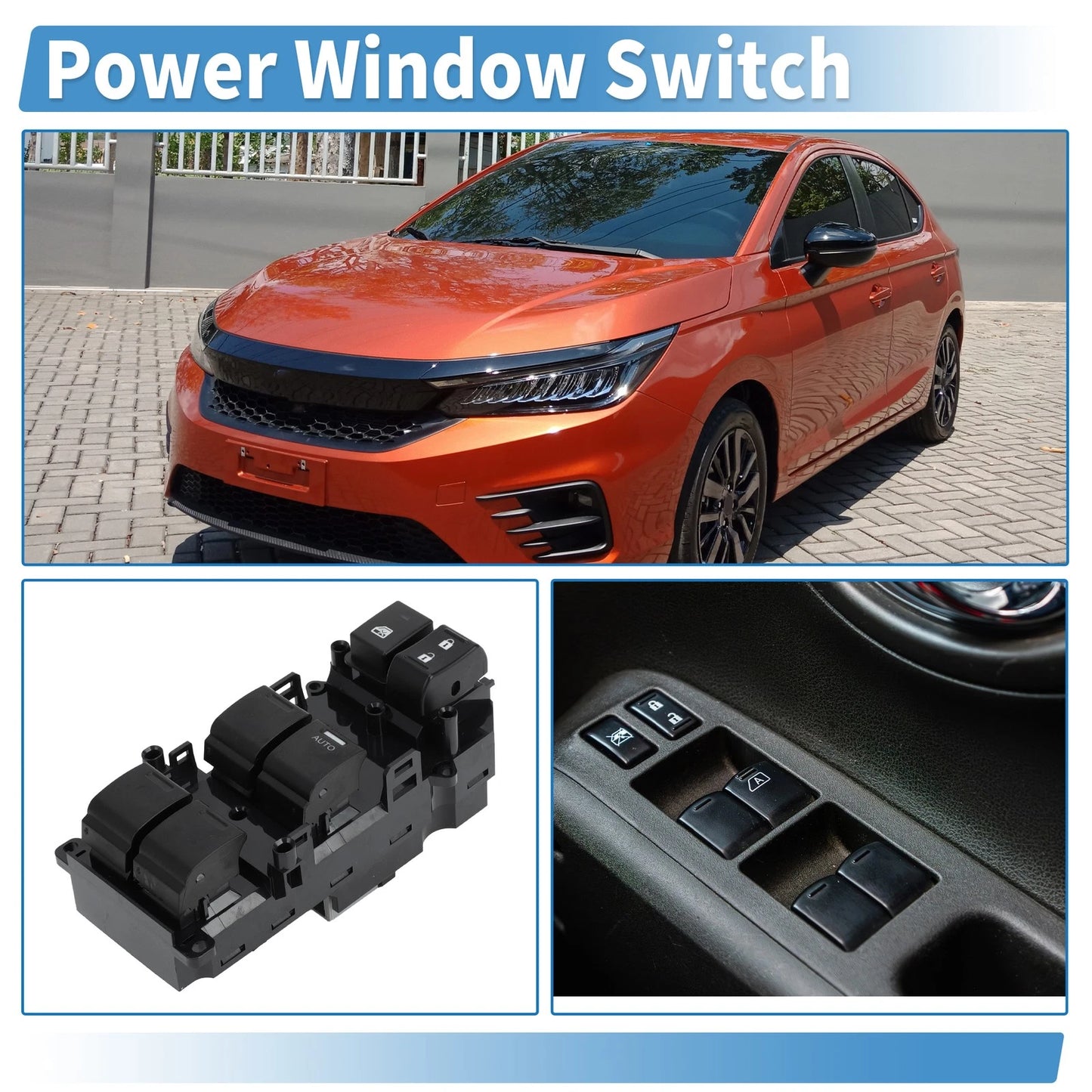 Front Right Power Window Switch for Honda City (2014-2020)