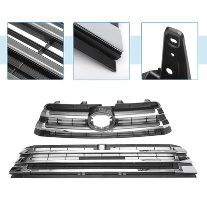 Front Lower Upper Bumper Grille for Toyota Corolla (2020-2022) Black