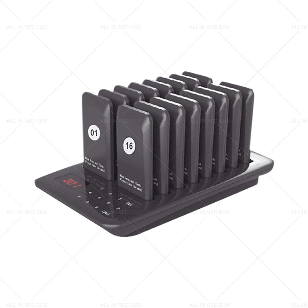 16 x Restaurant Pager System Buzzers for Guest Queuing in Food Truck, Cafe, Bar