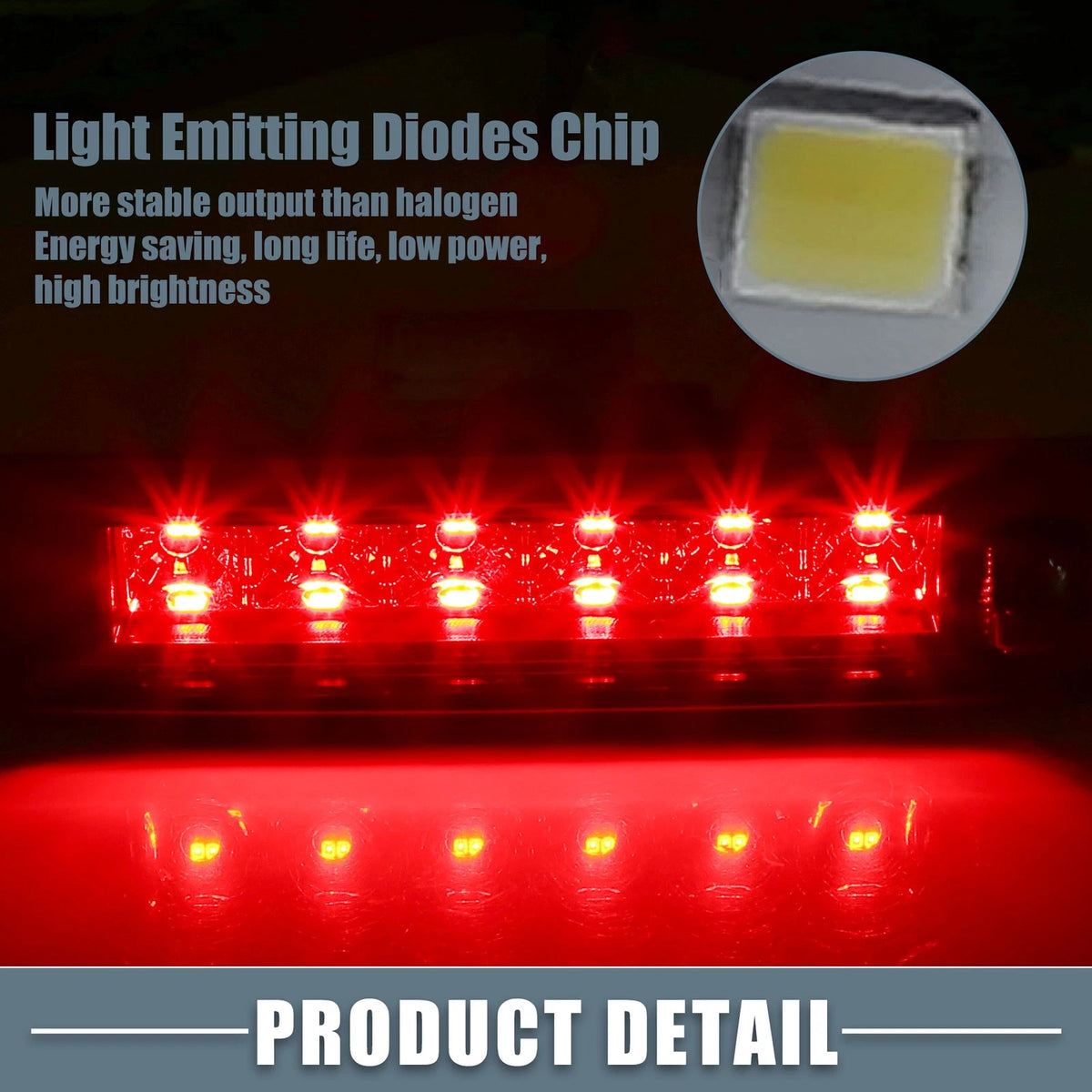 High Mount Stop Light for Jeep Grand with Black Housing & Smoked Lens (2005-2010)