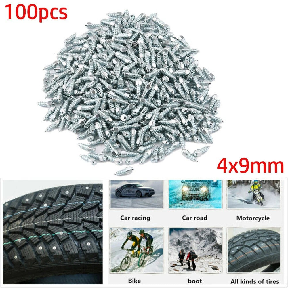 Screw Chain Spike 100 Pcs Snow Tire Studs for Racing Cars