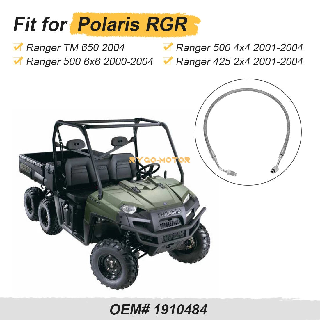 Brake Line Front Left for Polaris Ranger 500 (2000–2004)
