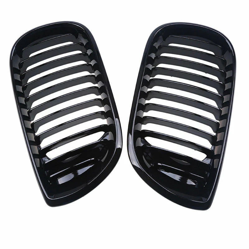 Gloss Black Front Kidney Grille Cover for BMW E46 Sedan Touring (2001-2005)
