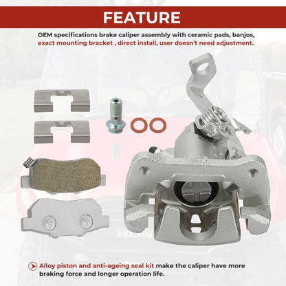 Left Rear Brake Caliper for Honda Big Red 700 MUV700 (2009–2013)
