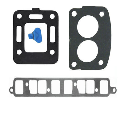 Exhaust Manifold Gasket & Drain Plug for Mercruiser 181 4cyl (1973-1990)