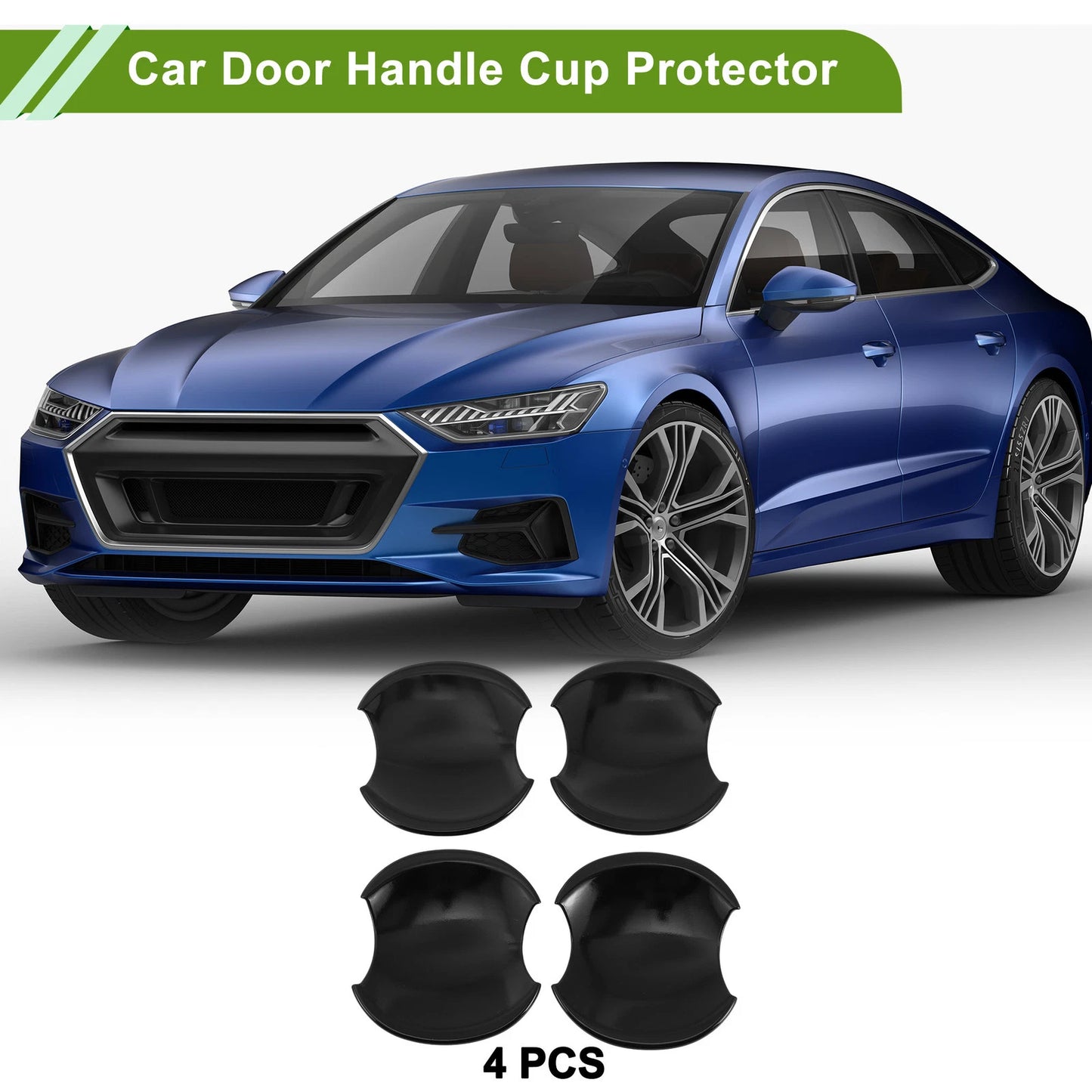 Door Handle Cup Protectors for Honda Civic 2006-2011 Gloss Black 4 Pcs
