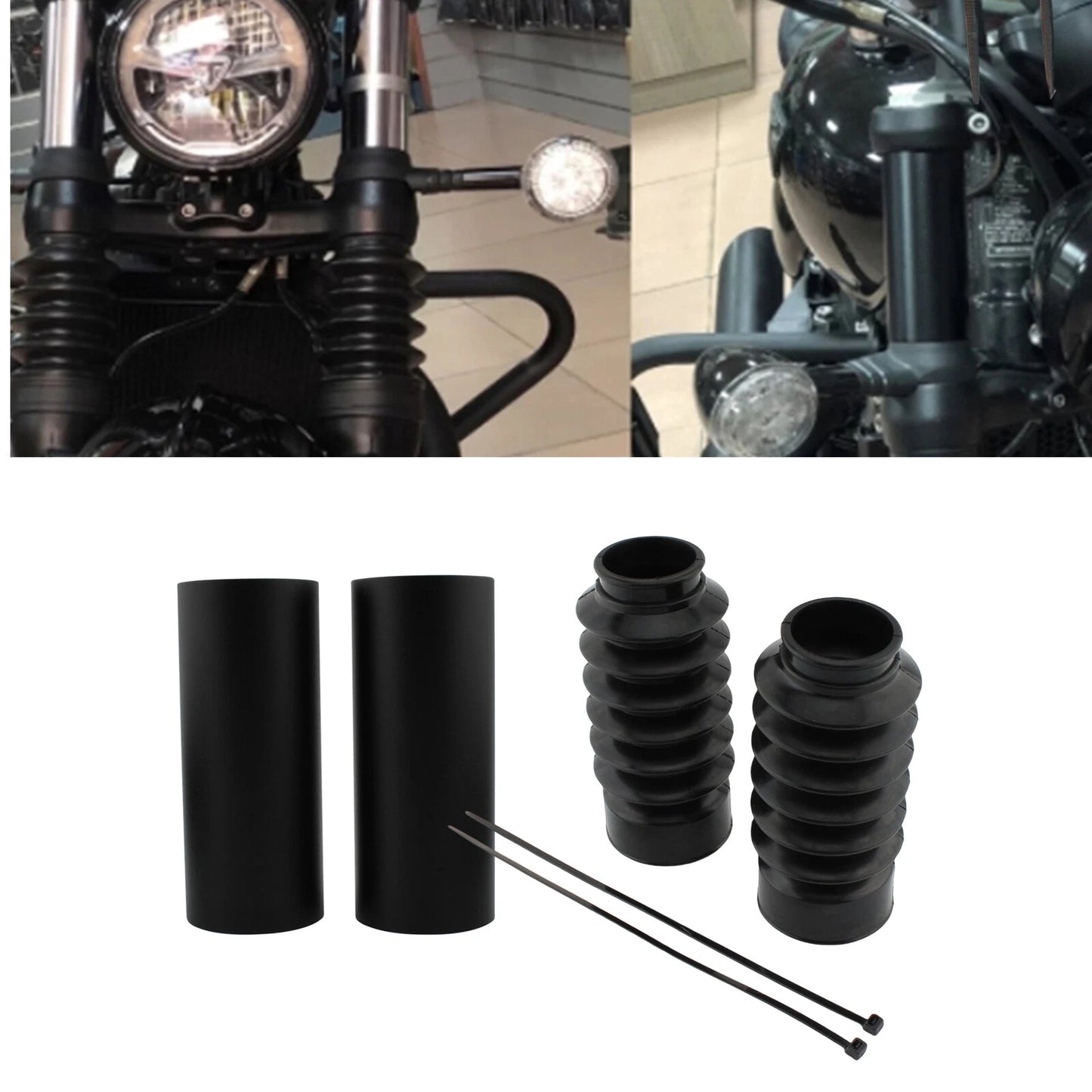 Front Fork Shock + Dust Covers for Triumph Bonneville Bobber (2017-2024)