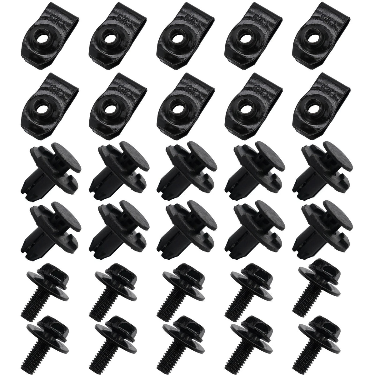 Undertray-Cover Clips / Metal Bolt Fixed Nut Clamp Kit for Nissan Qashqai