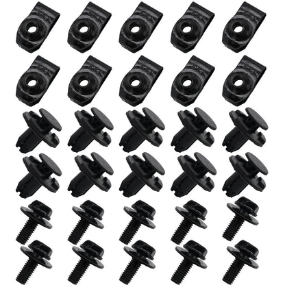 Undertray-Cover Clips / Metal Bolt Fixed Nut Clamp Kit for Nissan Qashqai