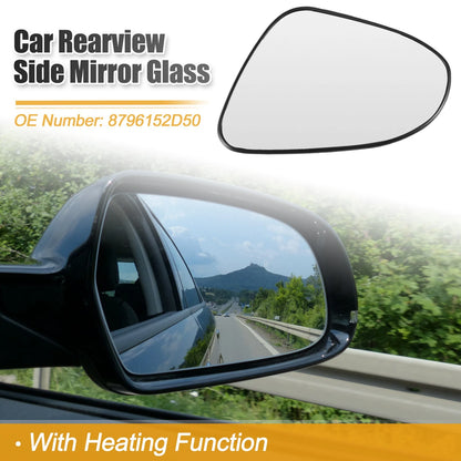 Left Side Rearview Heated Mirror Glass for Toyota Prius C (2012–2015)