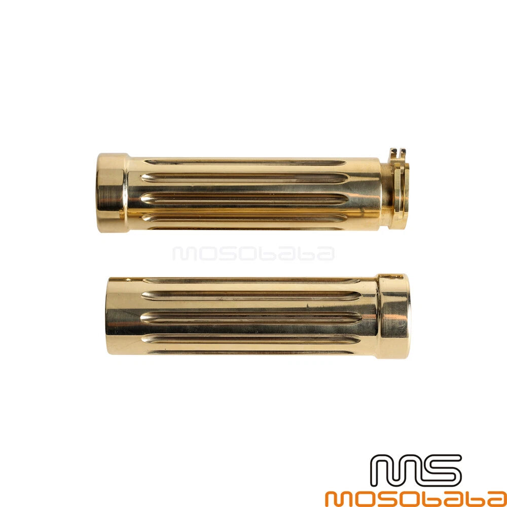 1'' Hand Grips for Harley Honda Suzuki Kawasaki Chopper Cafe Racer - Brass