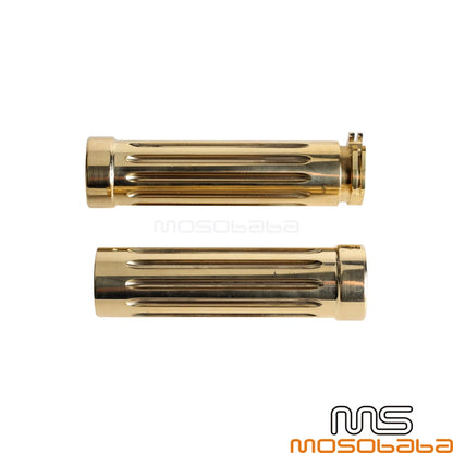 1'' Hand Grips for Harley Honda Suzuki Kawasaki Chopper Cafe Racer - Brass