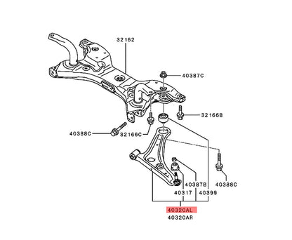 Lower Control Arm for Mitsubishi Mirage Hatchback (2012-2022)