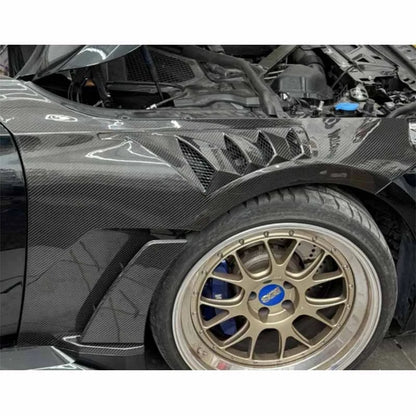 Real Carbon Fiber Front Vented Fenders Wings Cover for BMW M2 G87 2023-2024