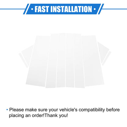 10 x Pillar Door Window Trim Covers for Chrysler Town & Country - Silver Tone