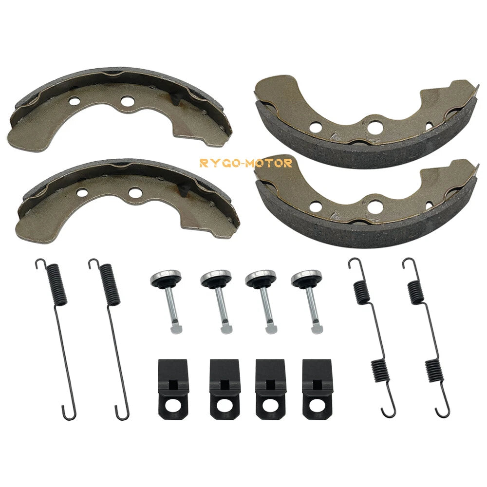 Front Brake Shoes w/Springs & Pins for Kawasaki Mule 3000–4010