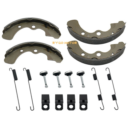 Front Brake Shoes w/Springs & Pins for Kawasaki Mule 3000–4010