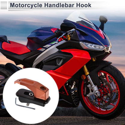 Rectangular Aluminum Alloy Motorcycle Hanging Hook 1 Set Orange for Motorcycle