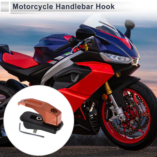 Rectangular Aluminum Alloy Motorcycle Hanging Hook 1 Set Orange for Motorcycle