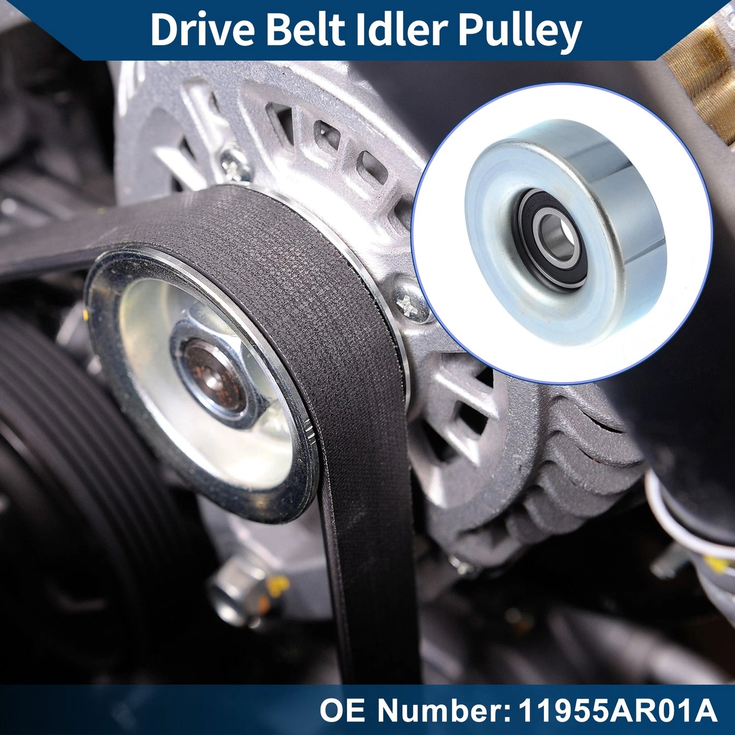 Drive Belt Idler Pulley for Honda Fit, Chevrolet (2006-2008) - 1 Pc