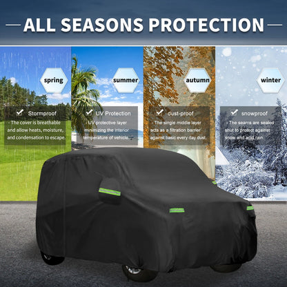 Waterproof Car Cover for Honda N-WGN Black 350x148x143cm (2013-2023)