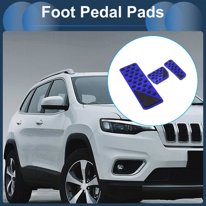 3 Pcs Automatic Foot Accelerator Pedal Covers for Jeep Grand Cherokee (22-25)