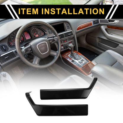 Black Interior Door Handle Bezel Cover Trims for Ford F-150 (2021-2024)