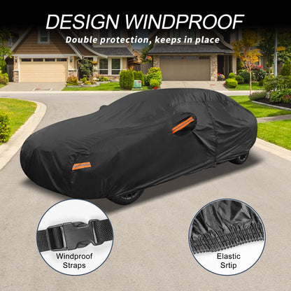 210D-PU Waterproof Car Cover for Acura TLX Driver Door Zipper