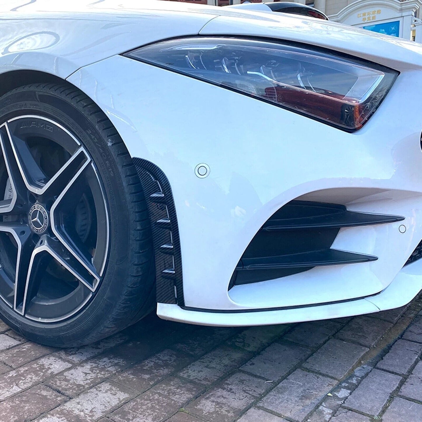 Gloss Black Front Air Vent Trim for Benz CLS260 C257 (2018-2022)