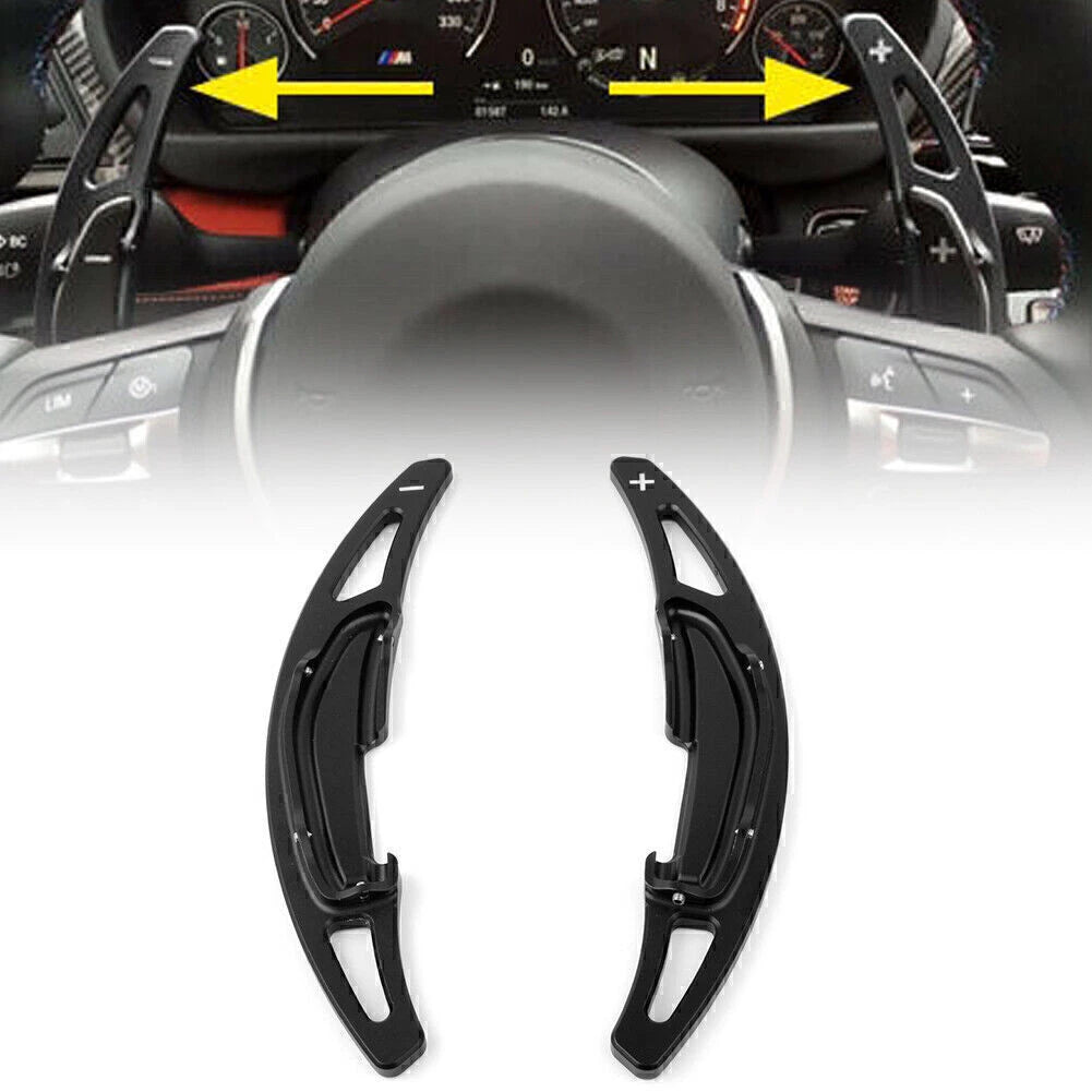 2 x Black Steering Wheel Shift Paddle Shifters for BMW M2 M3 M4 M5 M6 X5M