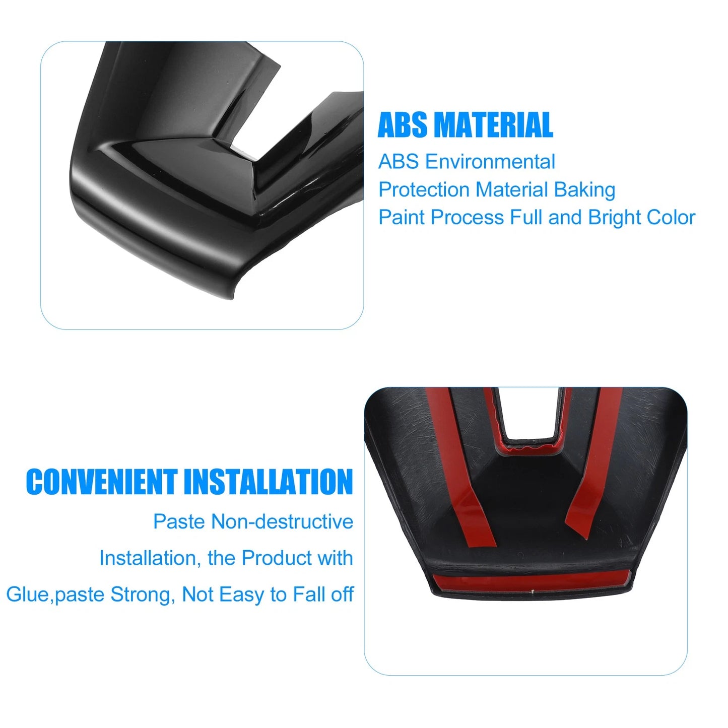 Steering Wheel Cover Trim Black ABS Plastic for Chevrolet Cruze (2010-2015)