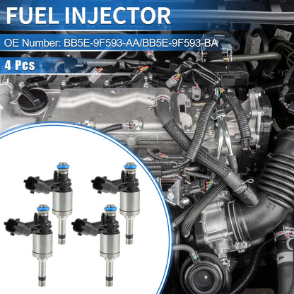 Fuel Injector 4 x BB5E-9F593-AA for Ford Mondeo Mk4 2.0 EcoBoost (10-14)