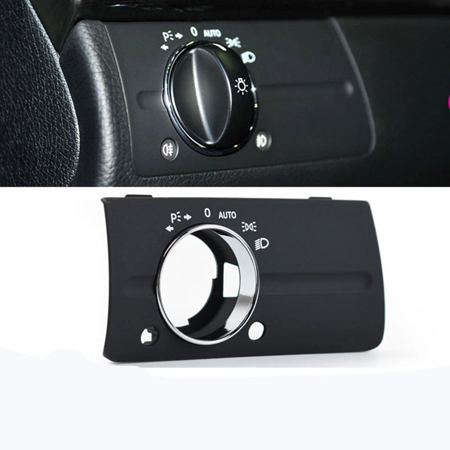 Headlight Switch Cover for Mercedes Benz E Class W211 (2003-2008) Black