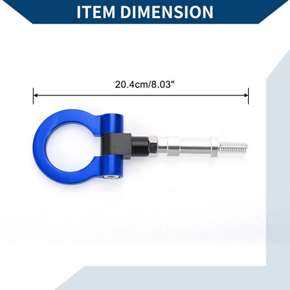 Tow Hook Ring 23.0cm for Honda S2000 (2000-2009) - Metal Towing Hook, Blue