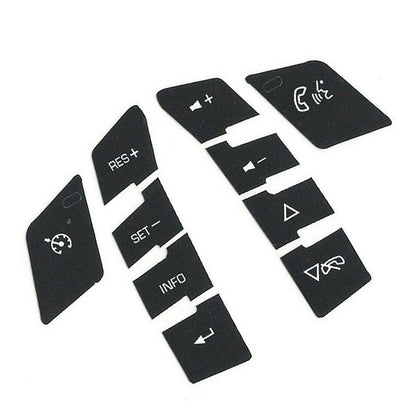Button Repair Decals Car Sticker 1 Set ABS Black