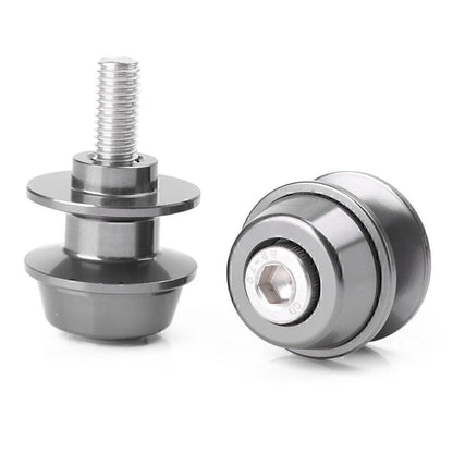 8mm Grey Swingarm Spools for Suzuki GSR750 GSX1300 GSXR600 SV1000 SV650 (2011-2019)