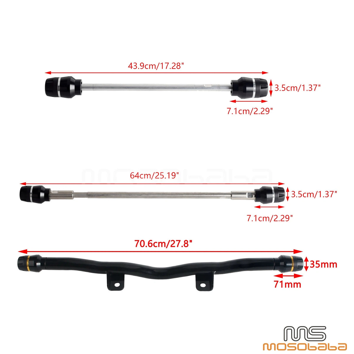 Axle Slider + Bumper Crash Bar for Harley Sportster S RH1250S (2021-2024)