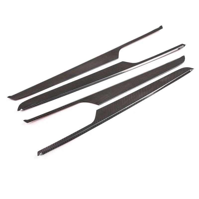 Real Carbon Fiber Side Door Panel Decor Trim Fit For Porsche Macan 2015-2020