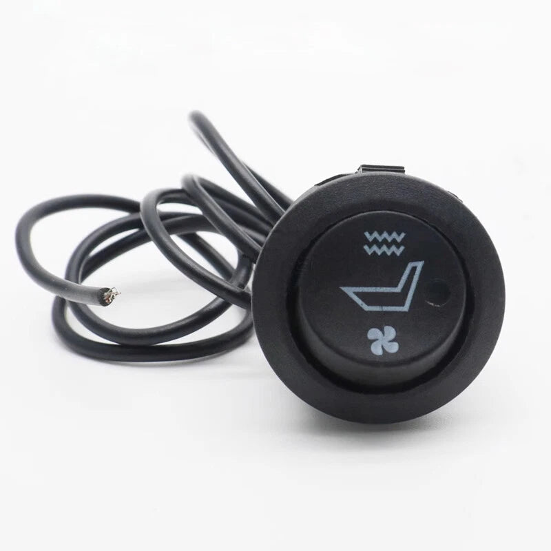 Car Seat Heater Switch 3 Pin Round Heated Rocker Hi Low On/Off Control