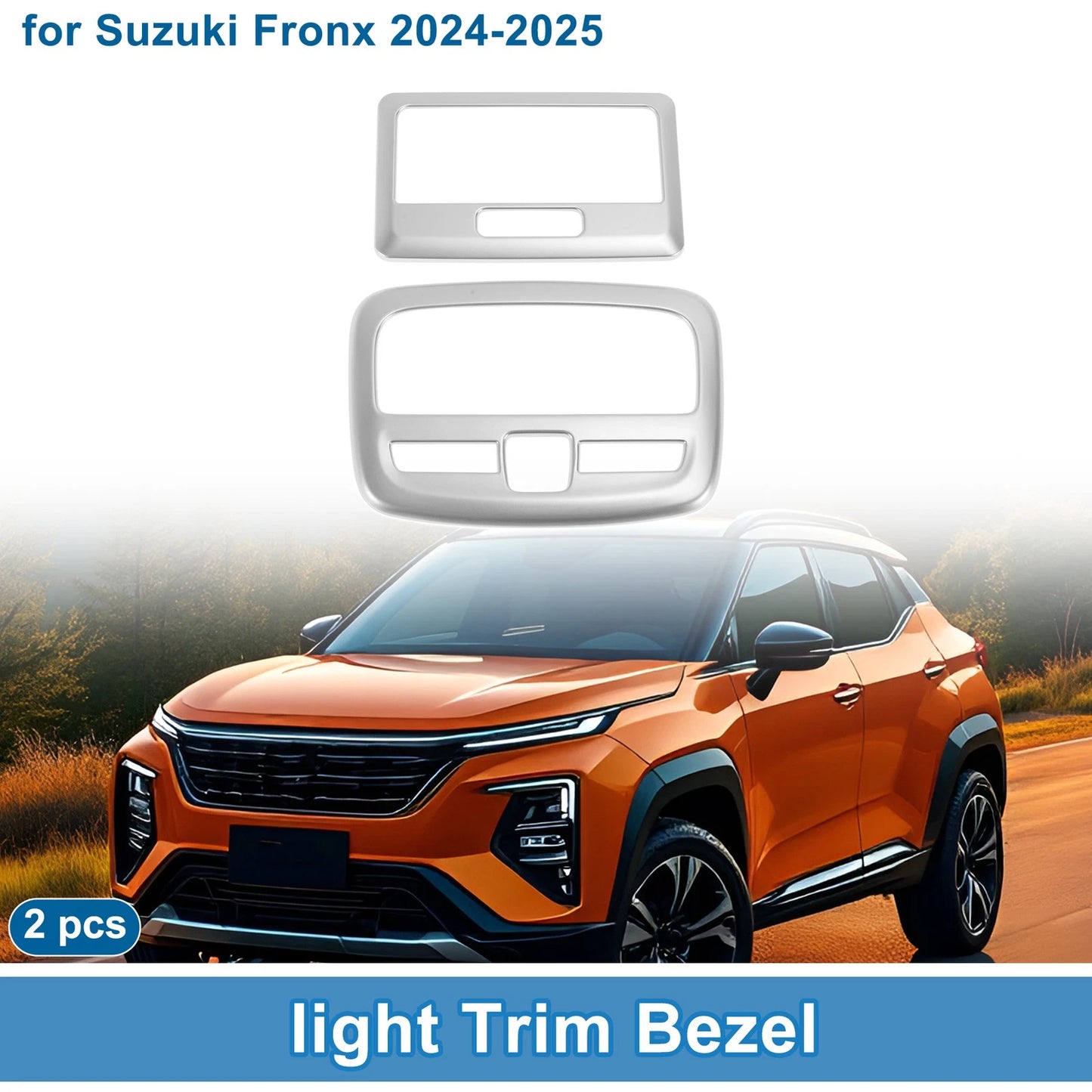 Light Trim Bezel for Suzuki Fronx 2024-2025 Silver Tone