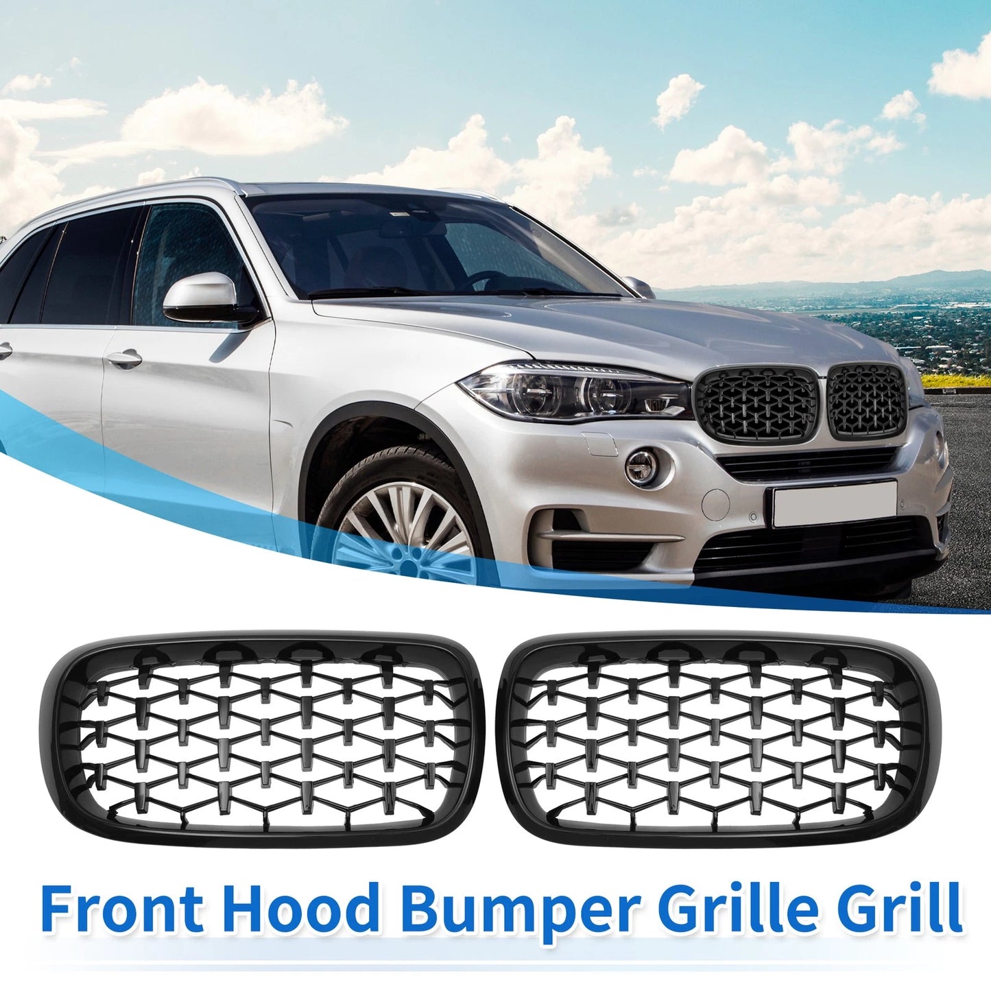 Front Hood Bumper Grille for BMW X5 F15 (2014-2016)