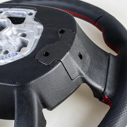 Flat Bottom Leather Steering Wheel for Ford F150 F250 F350 F450 F550 (2015-2022)
