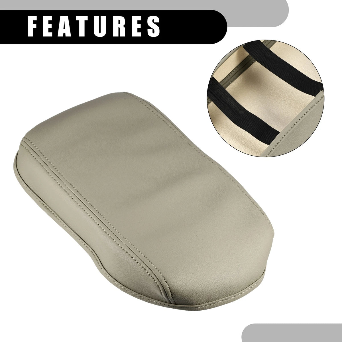 Beige Center Console Armrest Cover for Toyota RAV4 (2014-2018)