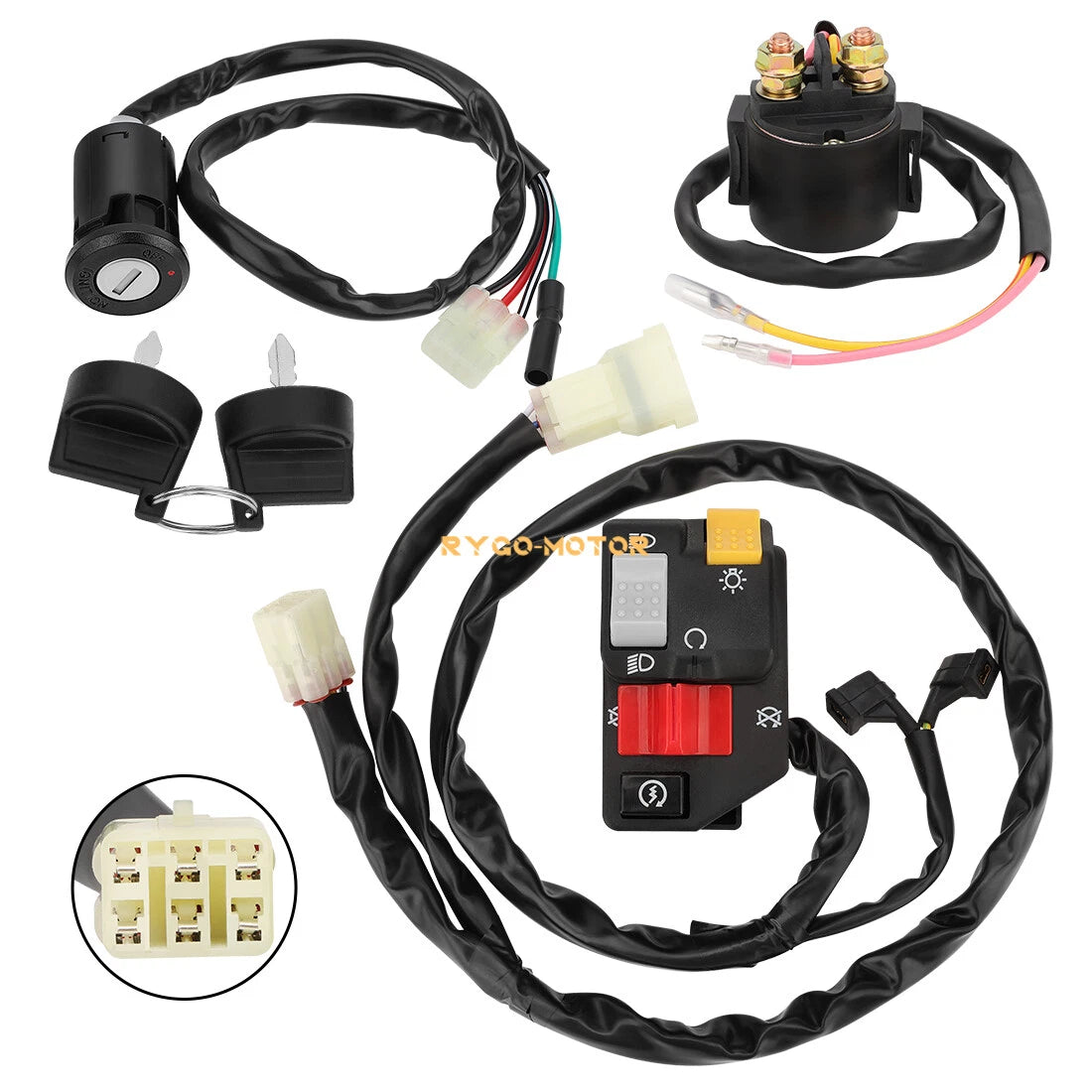 Handlebar Key Starter Relay Switch for Honda TRX400EX Sportrax 400 (1999–2004)