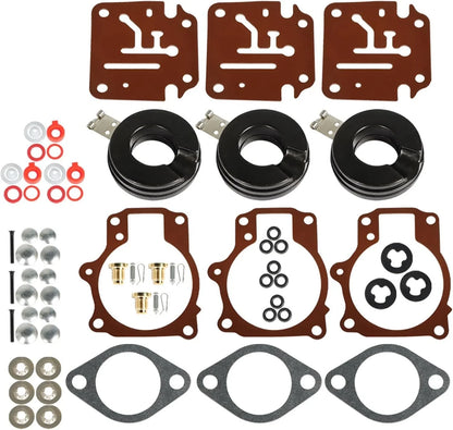 Carburetor Rebuild Kit w/ Float for Johnson/Evinrude 65-75HP (3 Pcs)