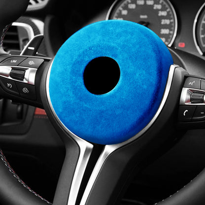 Blue Leather Steering Wheel Cover for BMW M-Sport F20 F22 F30 F32 F10 (2012-2019)