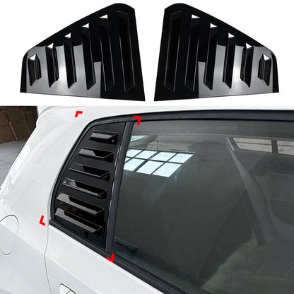 Rear Window Louvers for VW Golf 6 MK6 (2008-2012) Gloss Black