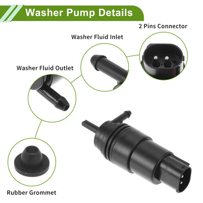 Windshield Washer Pump w/Grommet for BMW 740i (2001-2005)